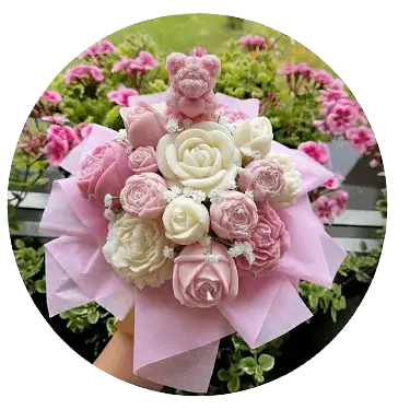 Bouquet de flores en vela