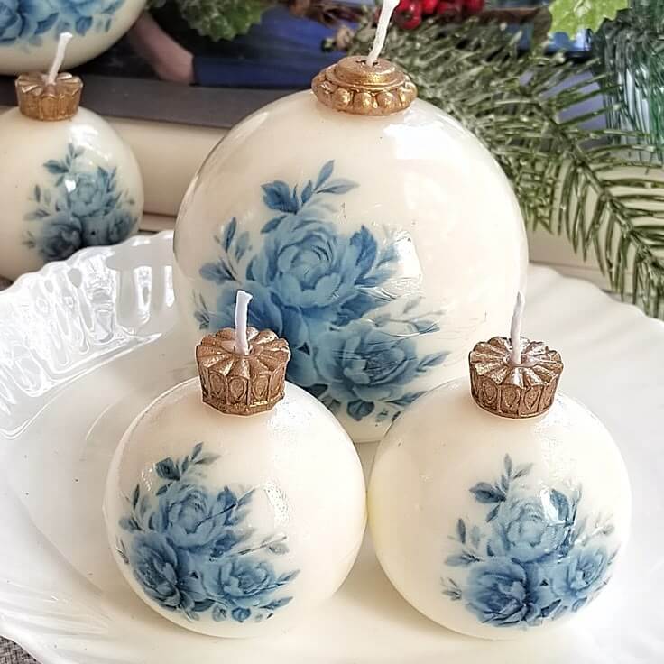 Vela efecto porcelana